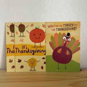 🧶7/$15 Hallmark Thanksgiving cards set of 3